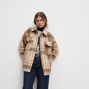 Zara plaid shacket